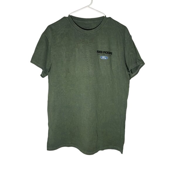 Ford Pickups Built Tough Green Faded Unisex Tshirt Size M - Picture 1 of 4
